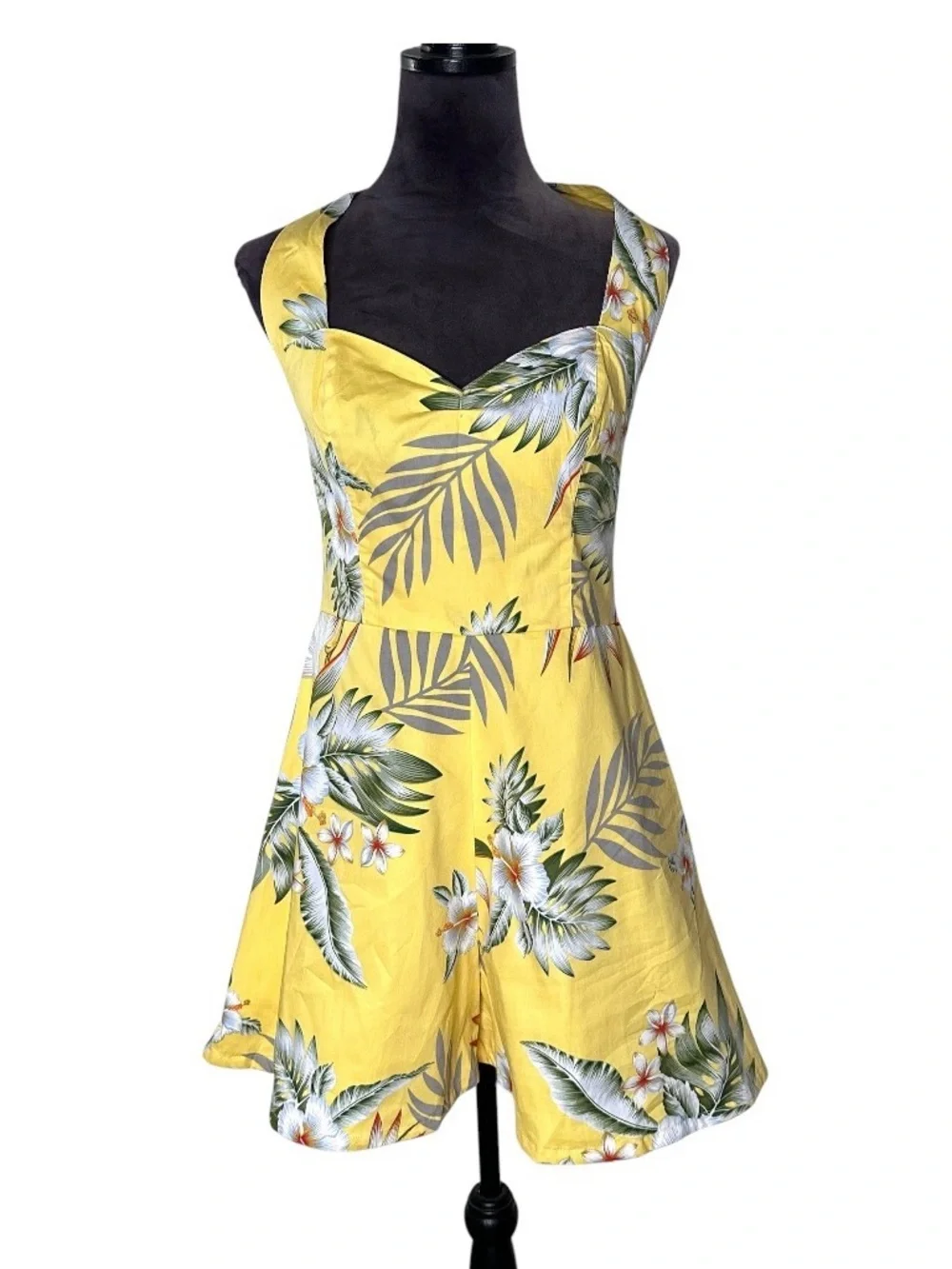 Hell Bunny Vixen 2013 Tropical Vacation Halter Romper Pinup Playsuit S - Picture 2 of 7